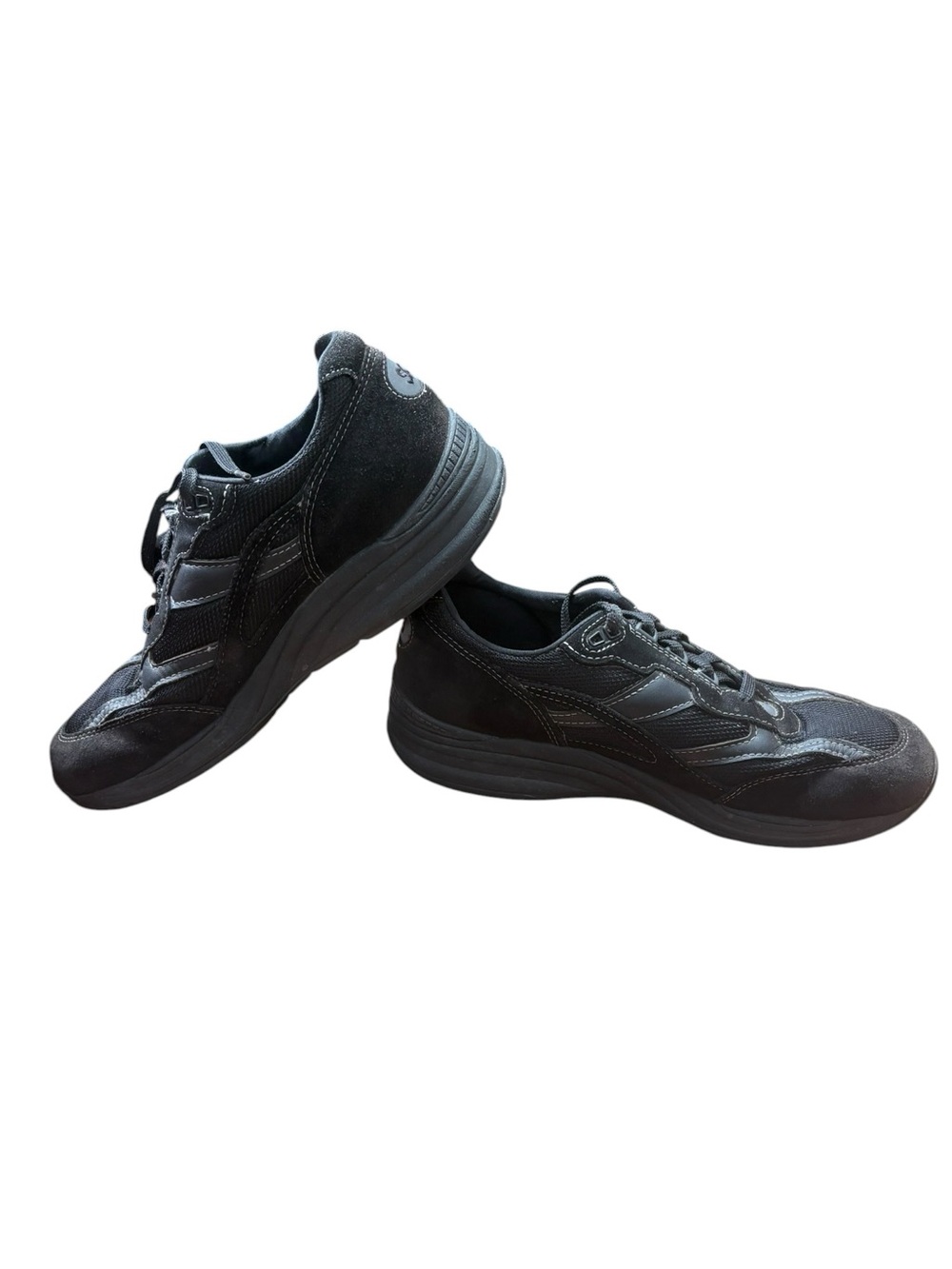 SAS Journey Men's Black Leather Mesh Walking Sneakers Shoes size 10.5 M - Picture 2 of 9